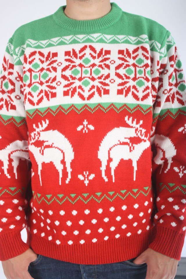 christmas jumper reindeer shagging