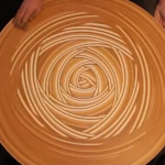 Mosaic of Patterns Drawn on a Potters Wheel 3