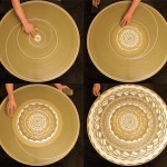 Mosaic of Patterns Drawn on a Potters Wheel 5