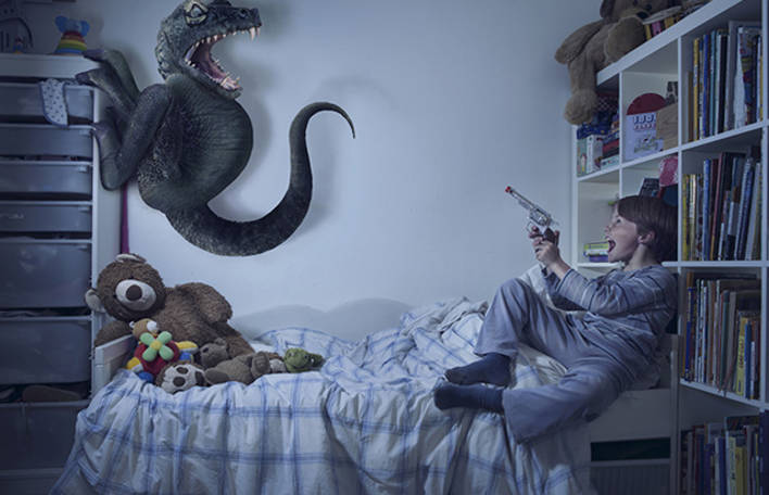 Bedroom monsters photo series