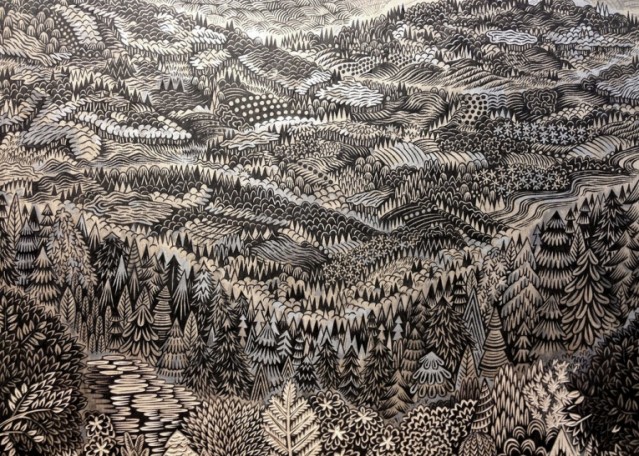 Overlook Woodcut Drawing – Fubiz Media