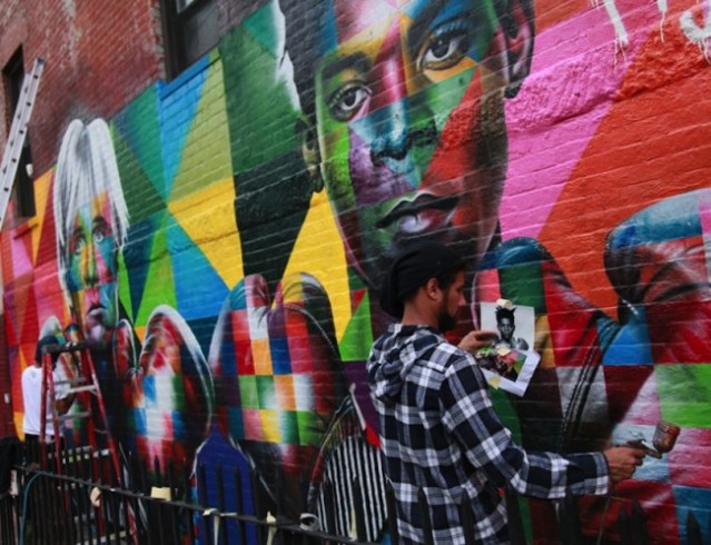 Colorful Wall of Basquiat and Warhol – Fubiz Media