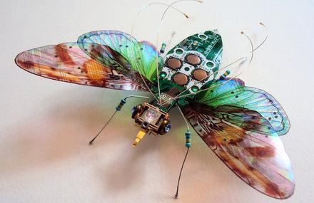 Nintendo Insects Made of Circuit Boards