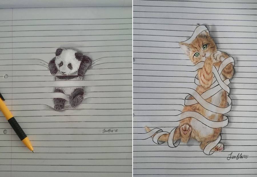Design Stack: A Blog about Art, Design and Architecture: Cute Pencil Animal  Drawings