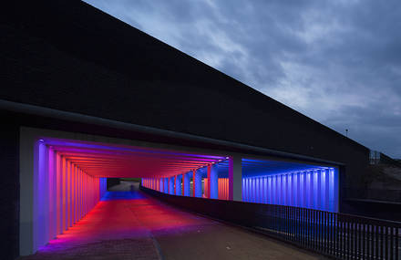 Immersive Light Installation in a Tunnel