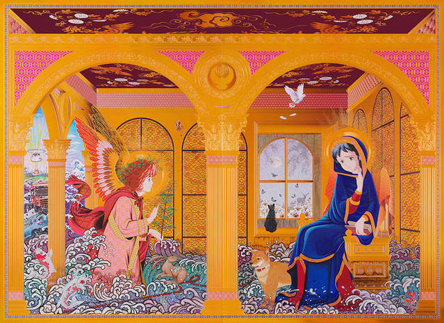 Religious Paintings Using Anime Characters by Hiroshi Mori – Fubiz Media