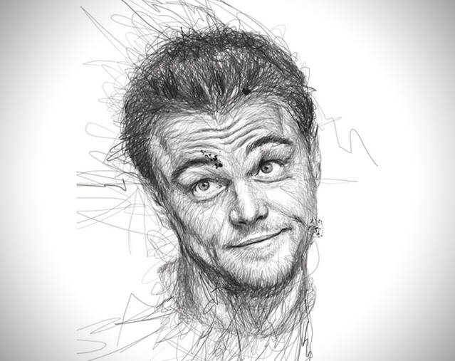 Celebrity Portraits Scribbling Without Lifting The Pen Fubiz Media 