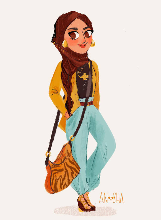 Illustrated Disney Princesses Reimagined As Modern Girls Living In The ...