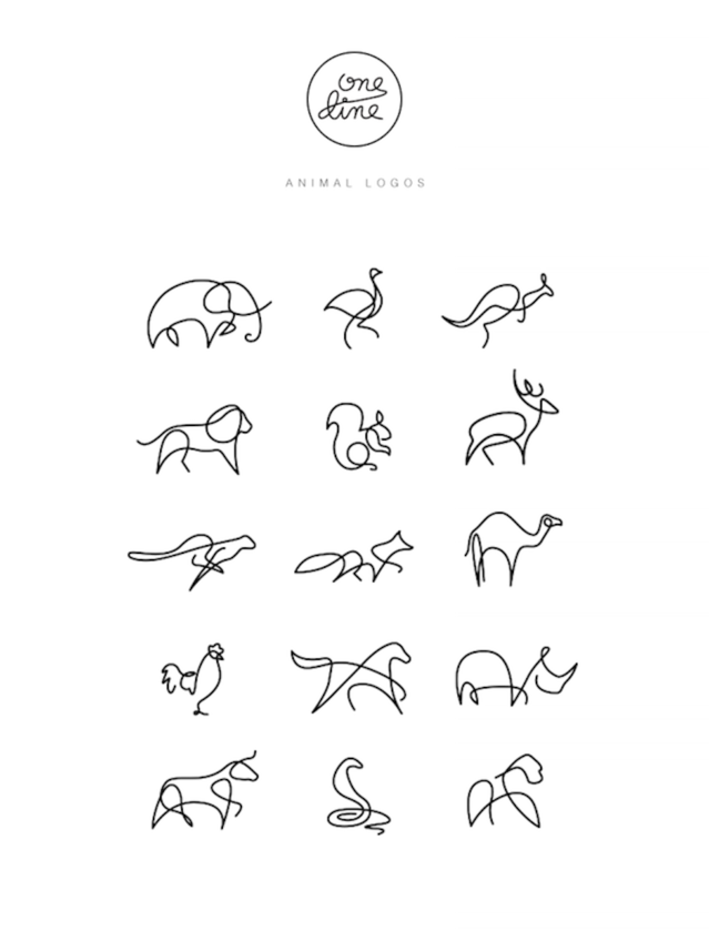 Animals drawn with a Single Line – Fubiz Media