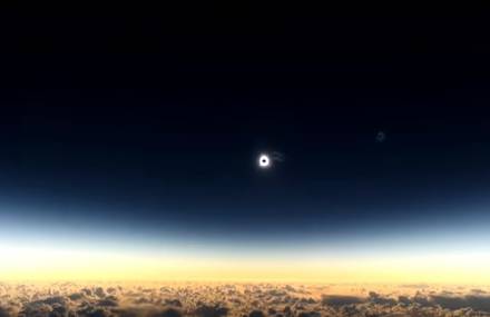 Sublime Solar Eclipse From the Air
