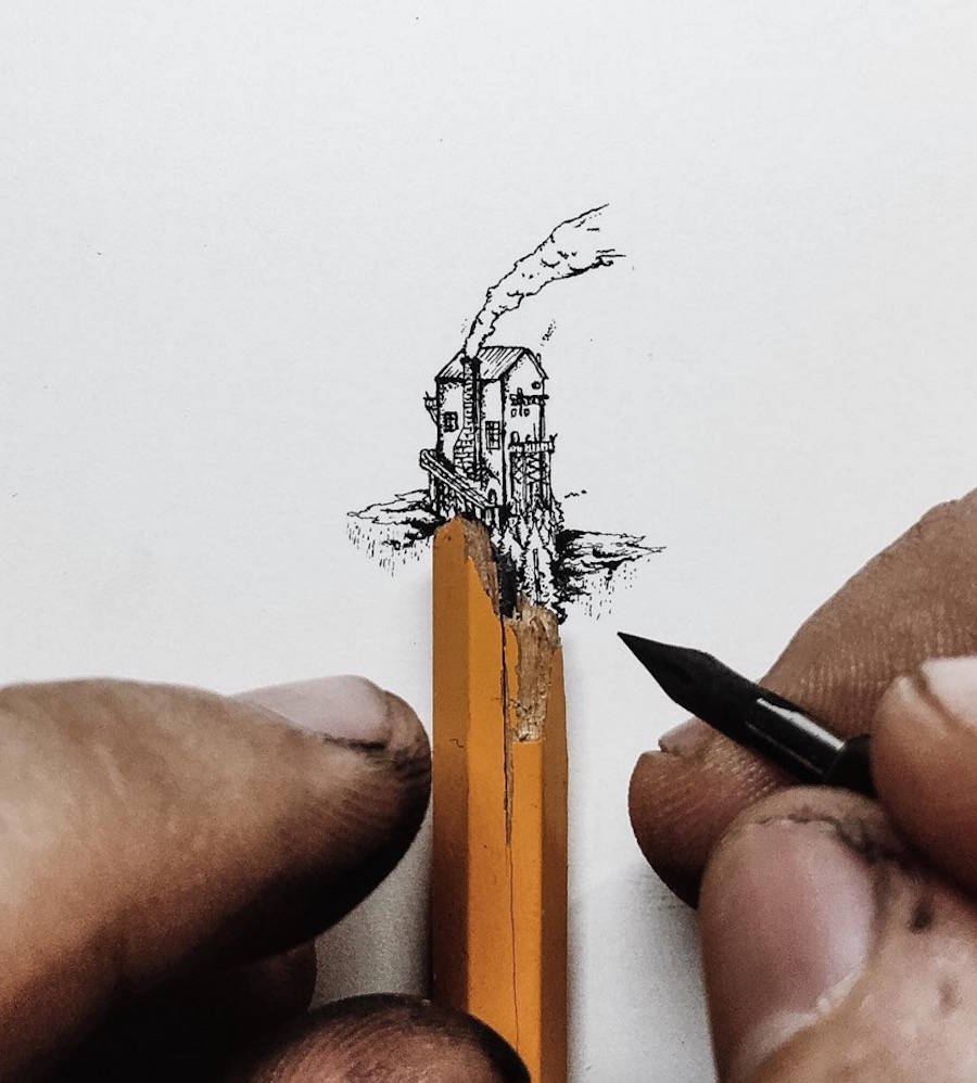 Tiny Illustrations That Get Out of Pencil Tips – Fubiz Media