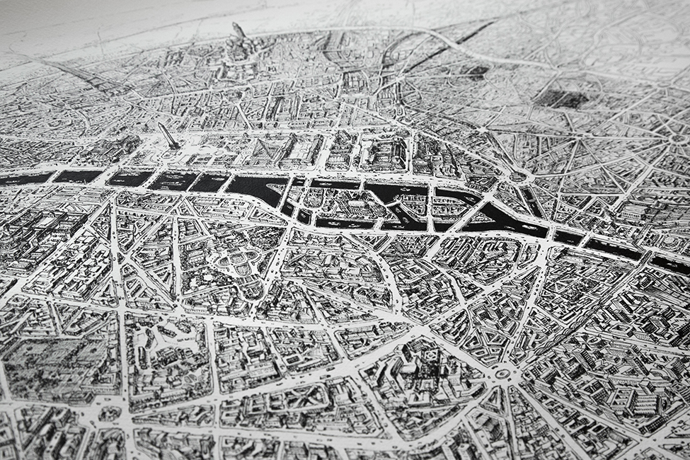 Hyper Detailed Pencil Drawing of Paris-6