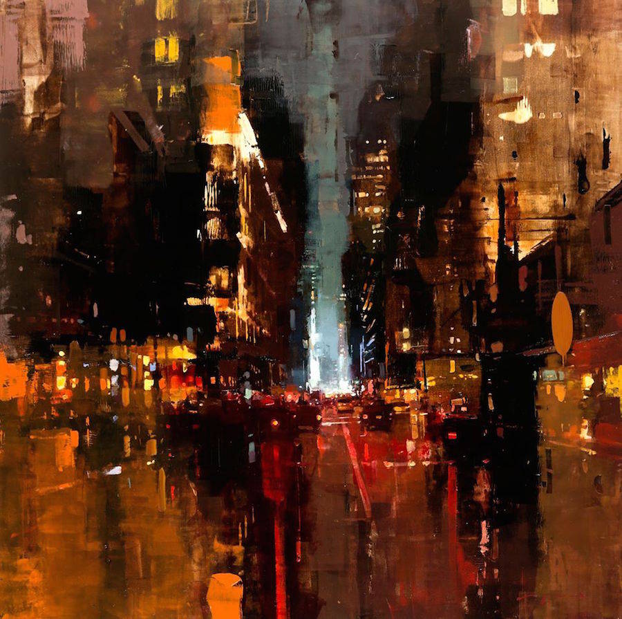 New Cityscapes Oil Paintings by Jeremy Mann – Fubiz Media