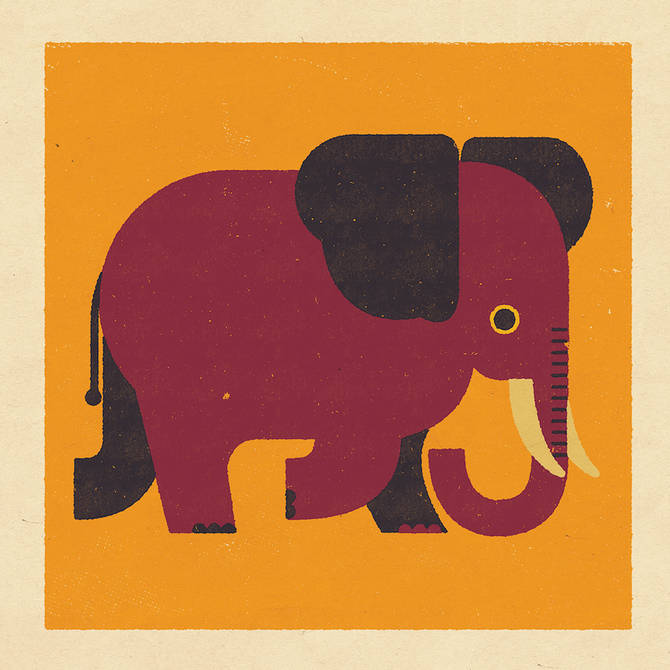 Stamps-Like Animals Drawings by Bobby Evans – Fubiz Media