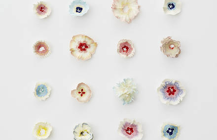 Paper Flowers Made with Pencil Cuts
