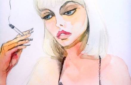 Watercolor Paintings of Famous Celebrities