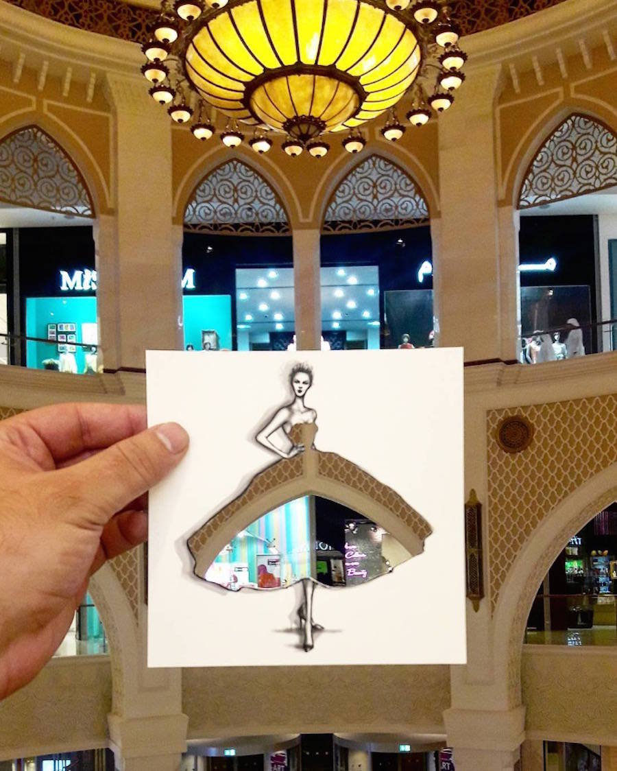 Amazing Cut-out Drawings juxtaposed with Real Life Patterns – Fubiz Media