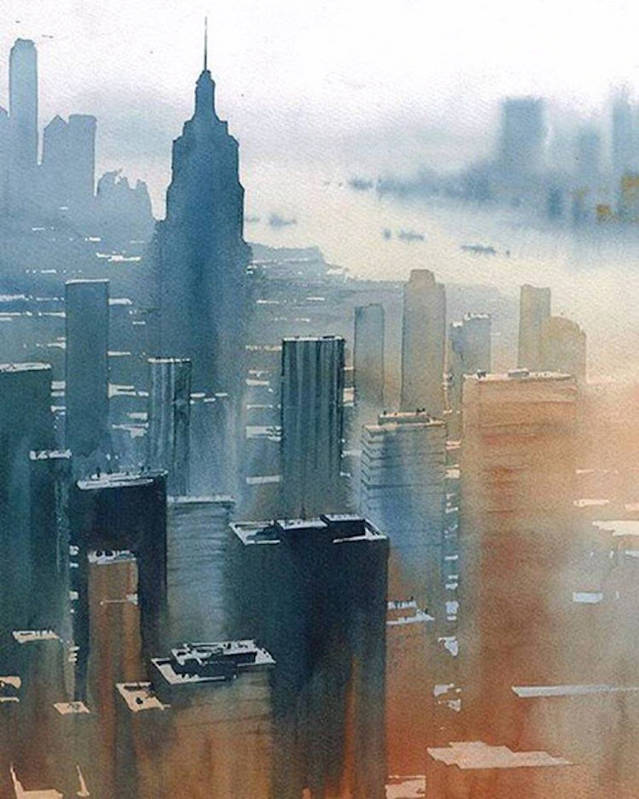 Beautiful Watercolor Cityscapes by Rafal Rudko – Fubiz Media