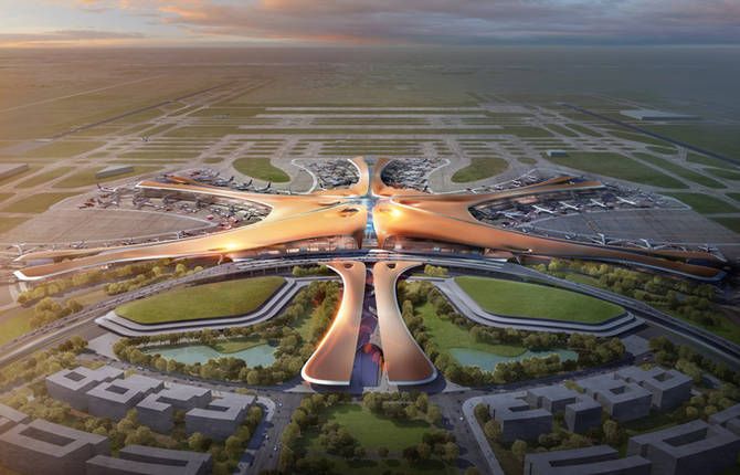 New Beijing Airport Terminal by Zaha Hadid Architects